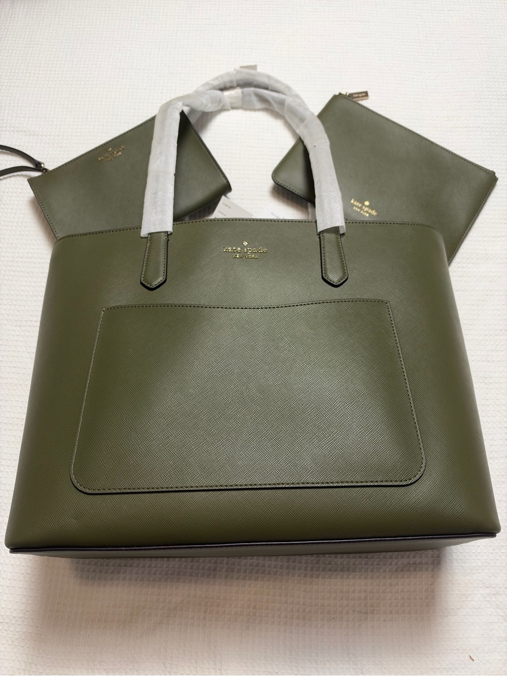 NWT Kate Spade Staci 3-Pc. Tote Set in “Seaweed”
